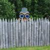 Nosy Old Man And Lady Fence Decoration,Outdoor Funny Garden Yard Fence Art Decor