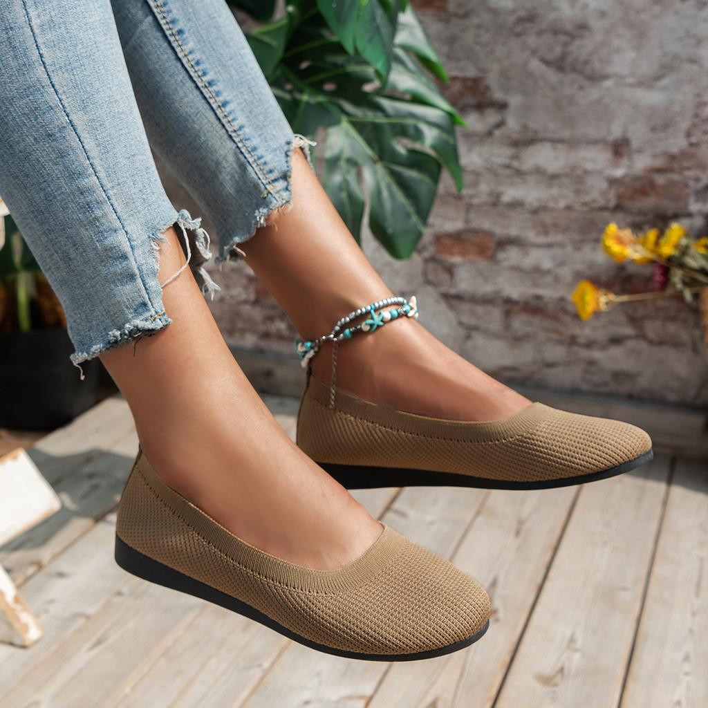 2025 summer and autumn new European and American foreign trade large size round head solid color flat bottom casual Doudou shoes in stock