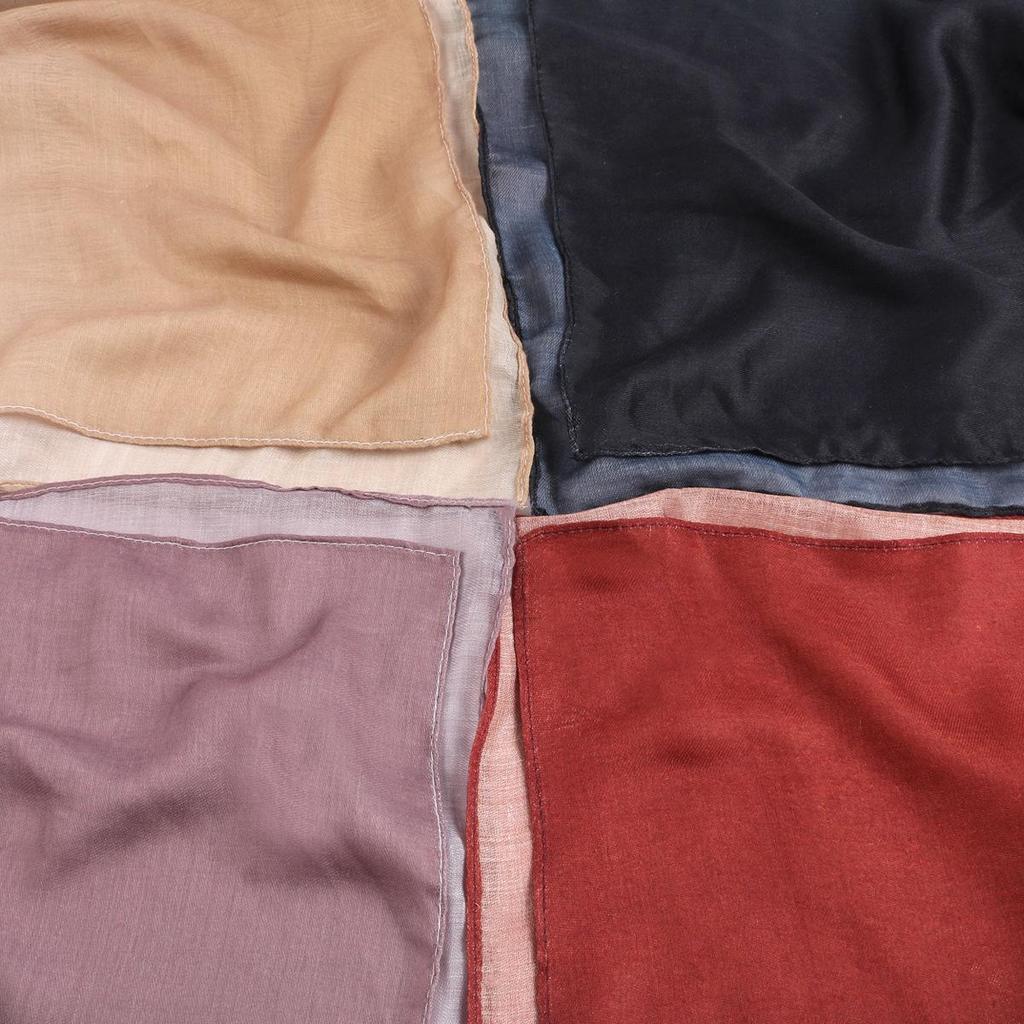 Wysokiej jakości ręcznie malowany szal z rayonu z gradientem: Oddychający szal z szerokim brzegiem dla kobiet