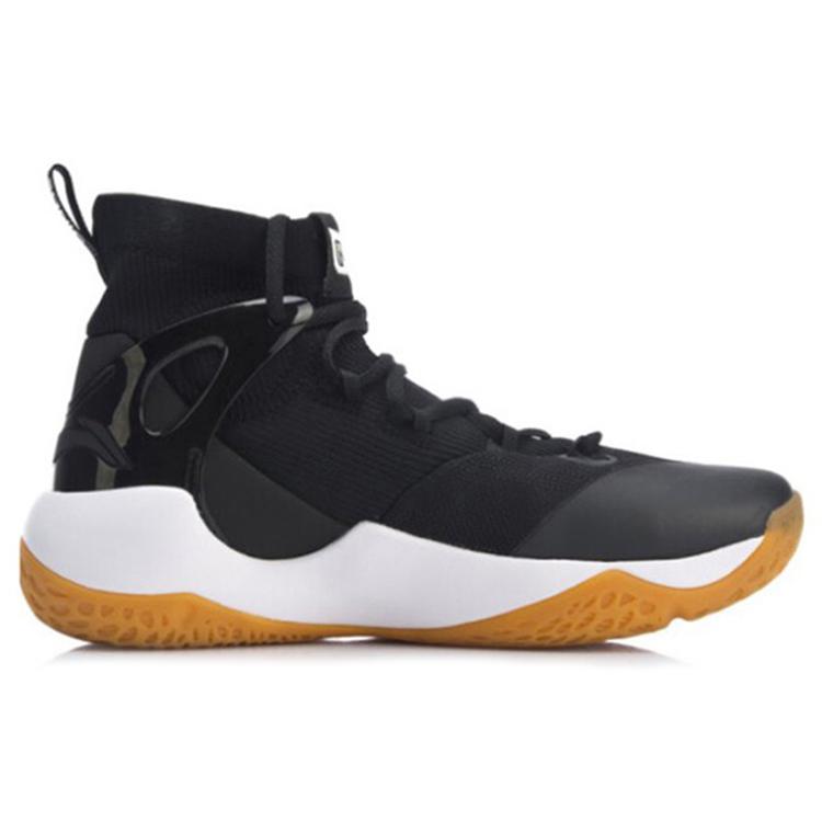 New LiNing SONIC 6 V2 Cushioning And Breathable High Top Basketball Shoes Men's Black ABAN027-2