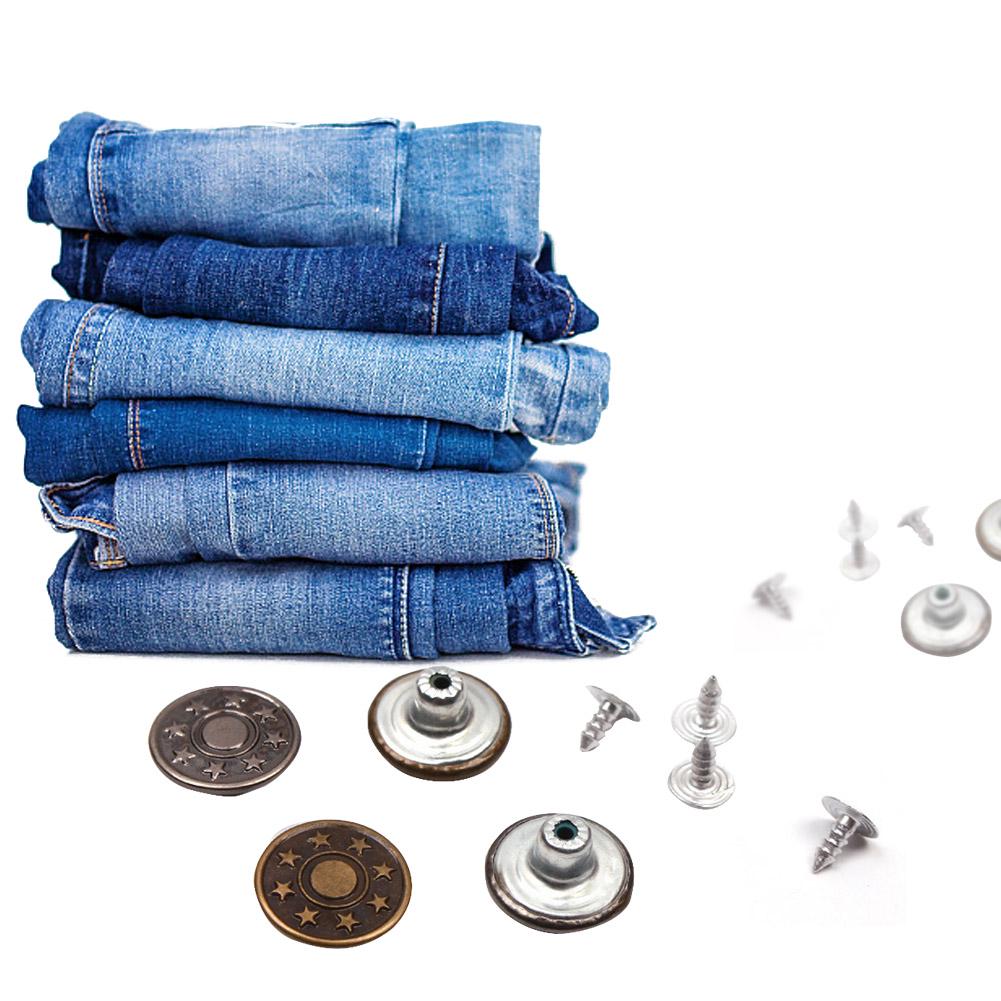 50 Sets Jeans Buttons Metal Button Snap 