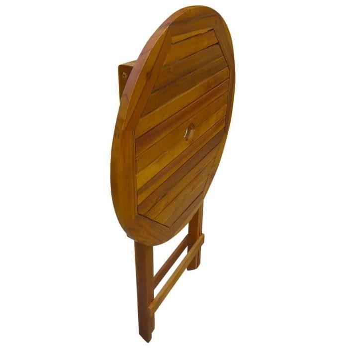 Bistro Set - vidaXL - 3 Pcs - Acacia Wood - Weather-resistant - Foldable