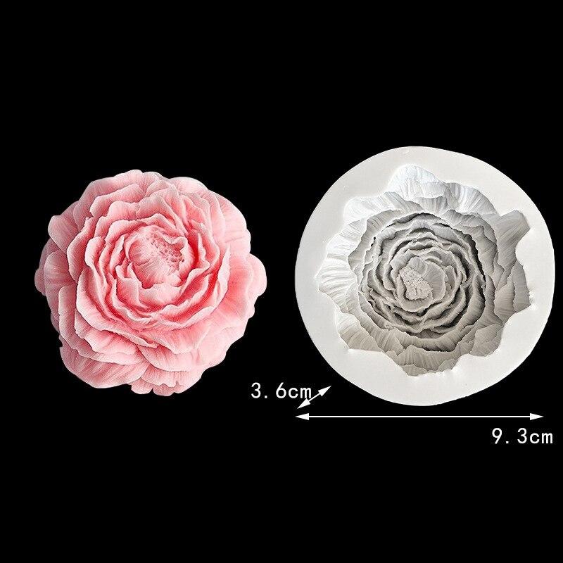 Große Pfingstrose Blume handgemachte Seife Silikonform Aromatherapie Gips Kleber Form Schmuck Kerze Souvenir Form