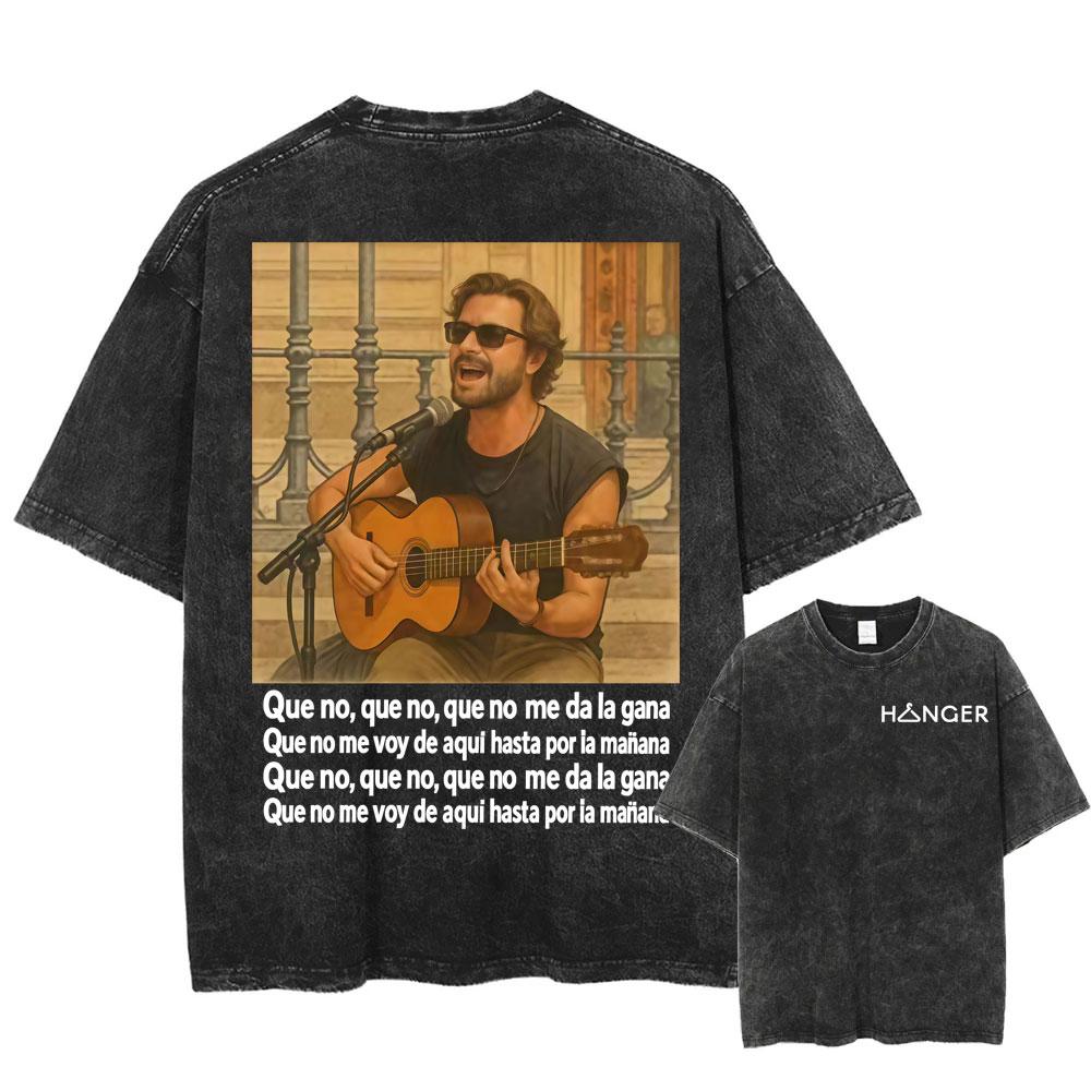 Rapper Manuel Carrasco Salvaje Tour  T Shirts Fashion Hip Hop Retro Washed Tshirt Men Women Cotton Casual Oversized T Shirt