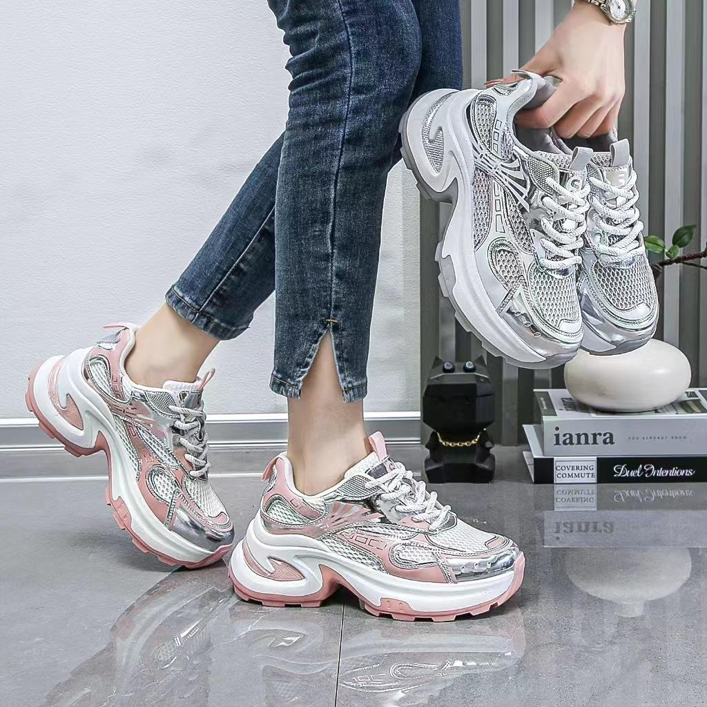 

2025 new flat-bottomed sports shoes casual trend women s shoes foreign trade explosion B802 40 красный
