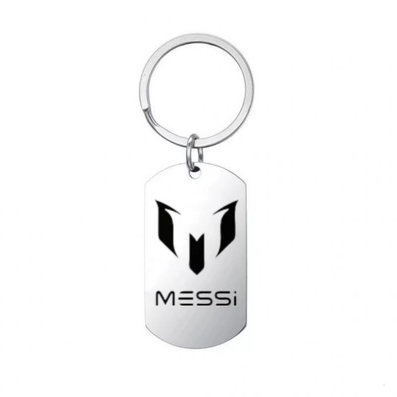 Portachiavi Calcio in Acciaio Inossidabile - Ciondolo Logo Cristiano Ronaldo & Messi