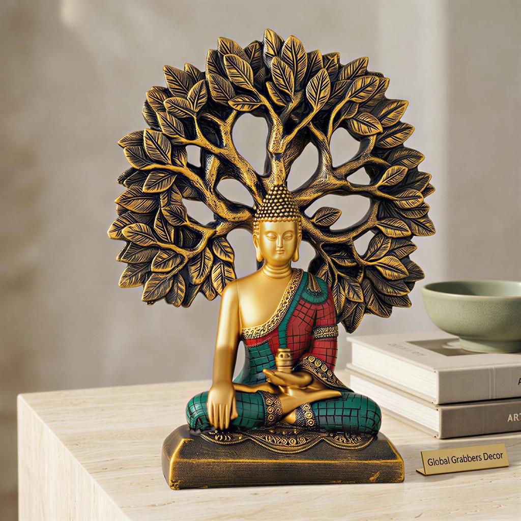 Global Grabbers Buddha Statue Showpiece Idol Home Decor Decoration Items for Living