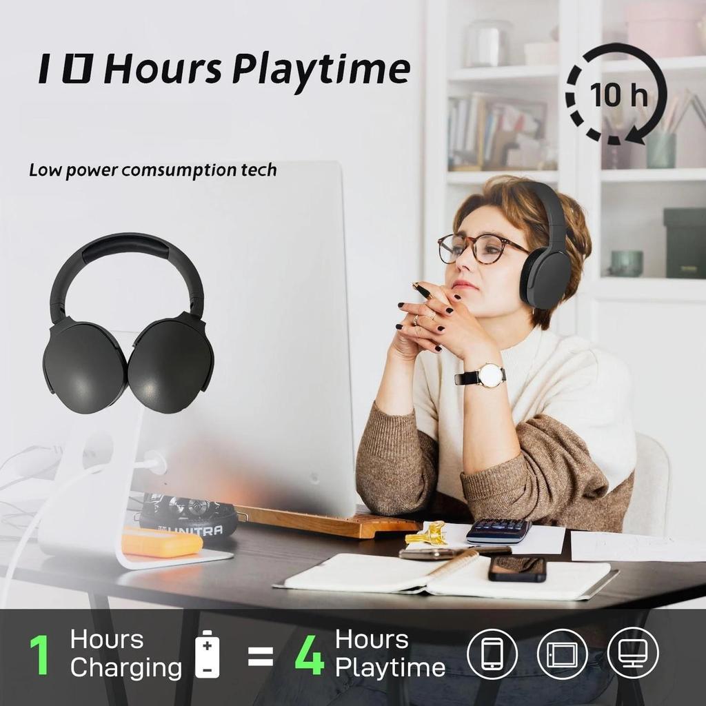 Wireless Headphone Bluetooth 5.3 Earphone HIFI Stereo Headset With Mic Noise Reduction Music Headband Headset
