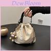 Water Bucket Bag For Women With Drawstring Closure Soft Material Casual Crossbody Purse