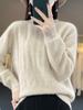 Women's Luxury Soft Wool Pullover Sweater – Round Neck, Solid Color, Loose Fit