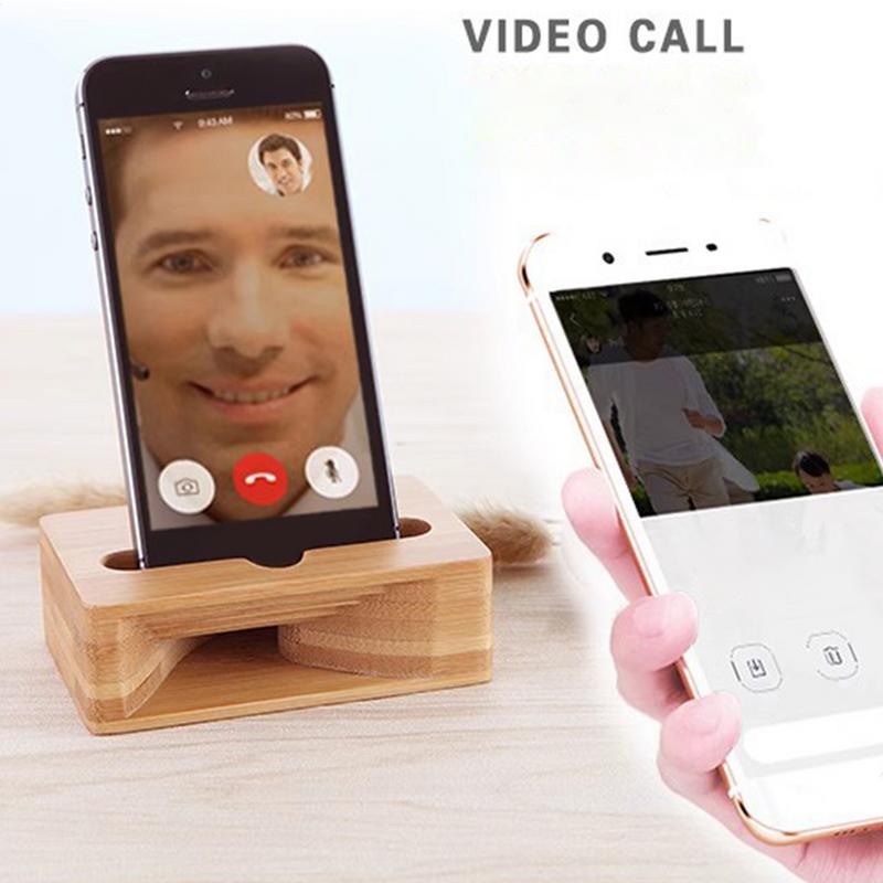Wood Cell Phone Stand Mobile Phone Sound Amplifier Stand Wooden Cell Phone Stand with Sound Amplifier Phone Holder Desk Support