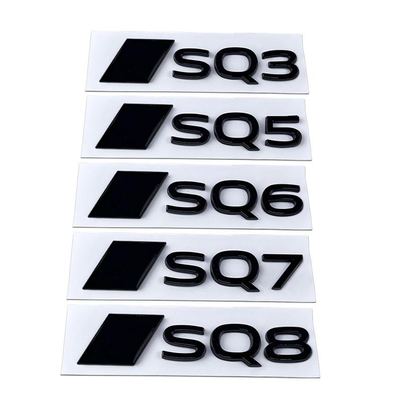 for 3R New Accessories Letter Trunk Metal Car Emblem Stickers SQ3 SQ5 SQ6 SQ7 SQ8 Rear Badge Body Side Decal Decoration 5T ol87