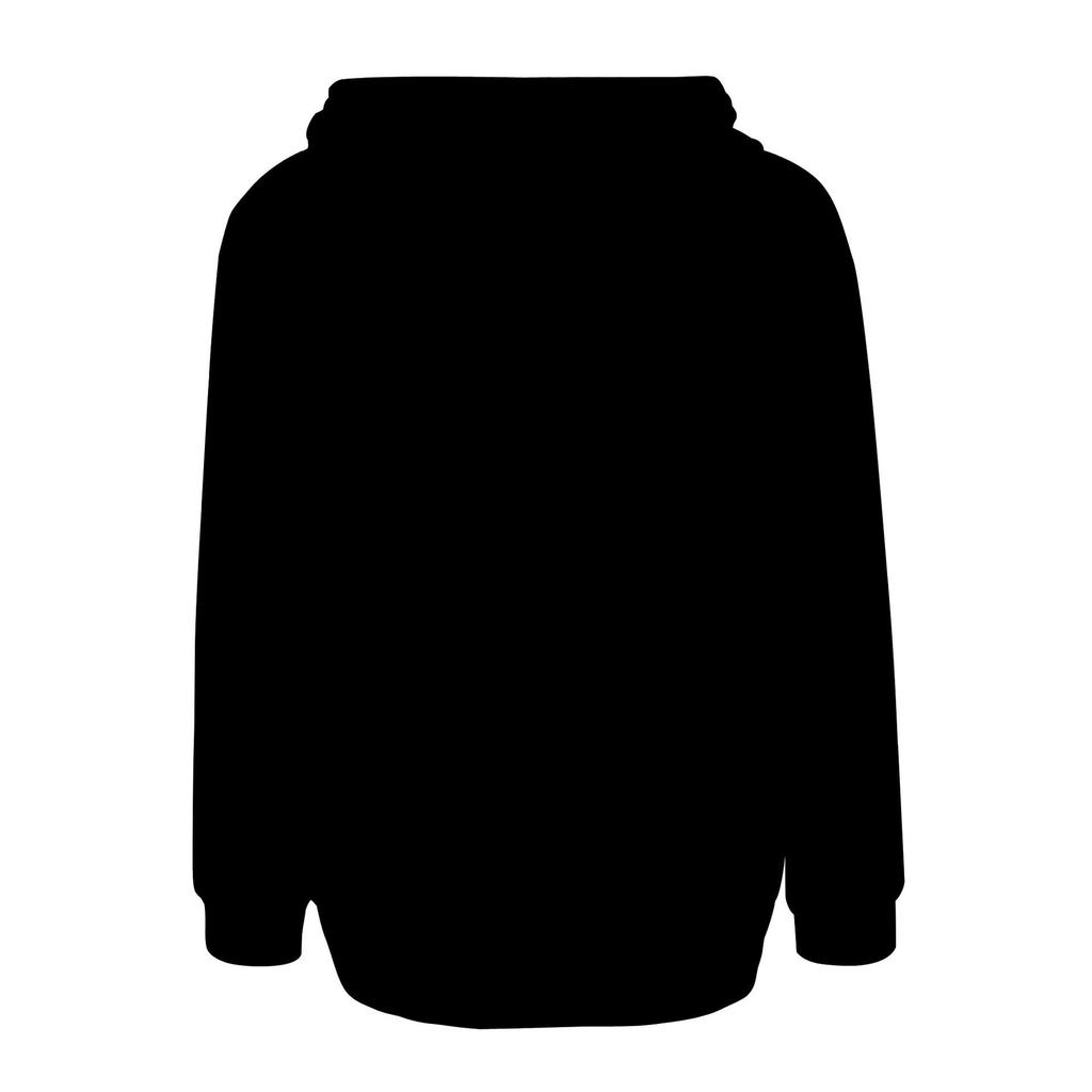 European & American Women's Casual Printed Black Hooded Sweatshirt with Patch Pocket - Drawstring MH612