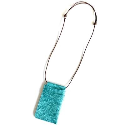 ID Card Holder Genuine Leather Neck Strap Commuter Pass Case Card Case Glasses Holder Pen Strap Shrink Embossed Leather Made In Japan Stylish Bb014