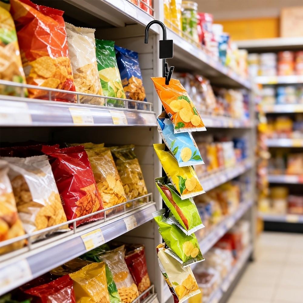 Portable Metal Hanger Strip Metal Bagged Snack Holder Hanging Merchandise Strip Convenience Store
