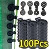 100 Pcs Black Durable Plastic Sun Shading Net Clips for Home and Garden
