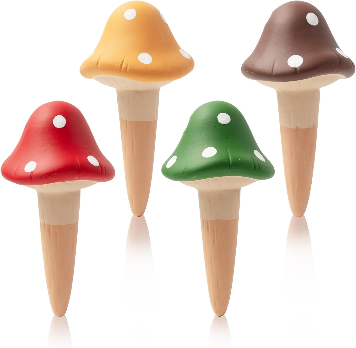 

4 шт. Терракотовые самополивающиеся колышки в форме гриба, самополивающиеся глобусы, колышки для полива растений, устройства для капельного полива