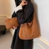 Large Capacity Bag Women's Autumn New Fashion Retro Matte Shoulder Bag Textured Commuter Armpit Bag