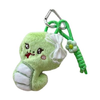 Cuteness Snake Plush Keychain Fashion Key Ornament Stylish Key Pendant Present for Snake Lovers and Youthful Women