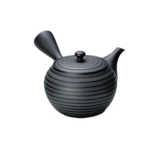 

Tokoname Ware 3-235 Horyu 20-inch Black Clay Round Thousand-Tier Deep Steam Teapot AM-T120