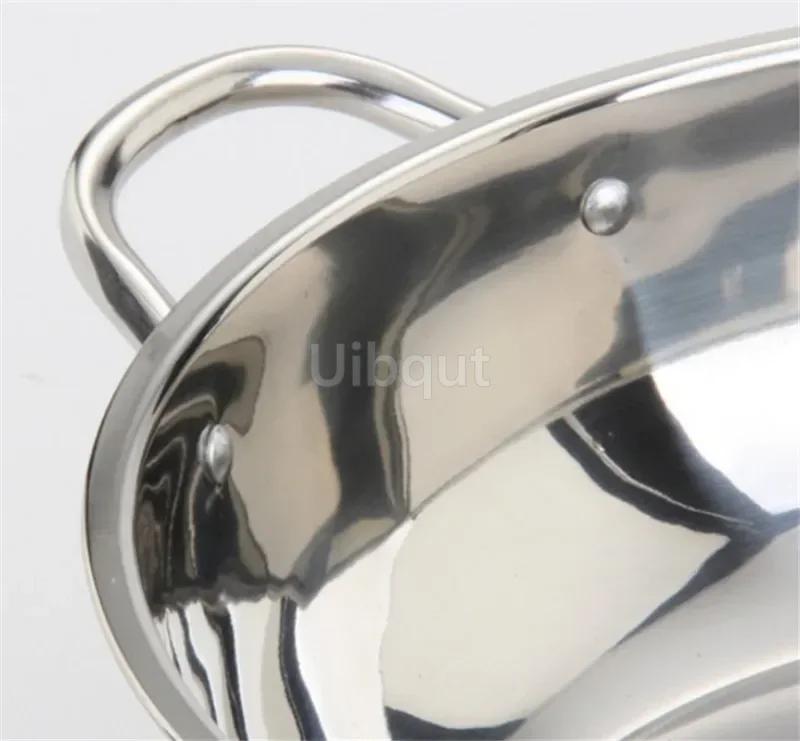 28-30 cm Edelstahl 1,5 mm 2 Gitter dick Doppel-Ohr-Suppenkocher Hot Pot Twin geteiltes Kochgeschirr Teller Induktionsherd