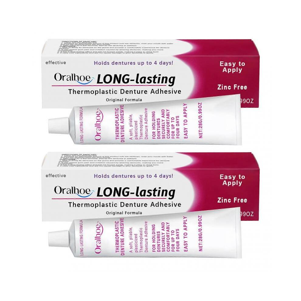 Cushion Grip Thermoplastic Denture Adhesive, Refits and Tightens Loose Upper and Lower Dentures and Partials | Non-Glue Adhesive