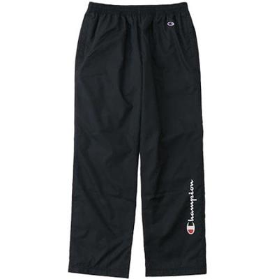 Champion Windbreaker with a Size XL Men's C3-USD15 Pants, Warm, Water-Repellent, Windproof, One-Point Logo, Black,