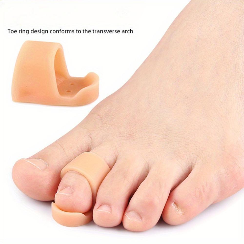 2PCS Toe Separator Orthotics for Foot Discomfort Repair Overlapped Toes (Pink/White)