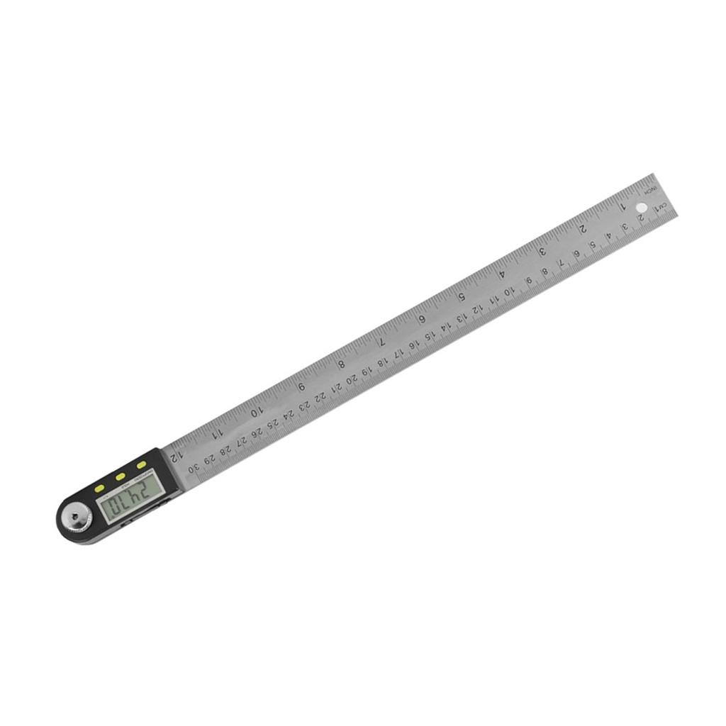 Digital Goniometer, Protractor, Miter Gauge, Ruler, 0.300mm, Electronic Stainless Steel Protractor, Digital, with LCD Display, for Easy and Accurate M