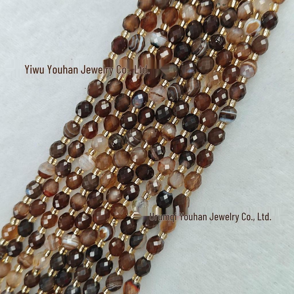 Handgefertigte facettierte Naturstein-Reiskörner, 6-8-10 mm für DIY-Schmuck