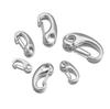 Polished Titanium Steel D-ring Carabiner with Stainless Steel Lobster Clasp for DIY Jewelry, Necklaces, and Bracelets