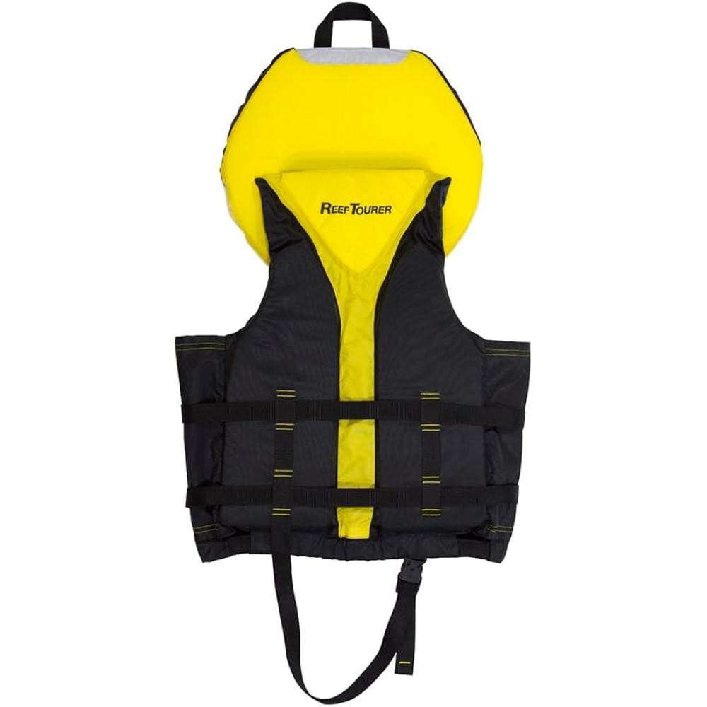 ReefTourer Reef Tourer  Reef Tourer  SnorkeLing SnorkeL SnorkeLing Vest With Head Support BLack YeLLow Ra0406 L Size