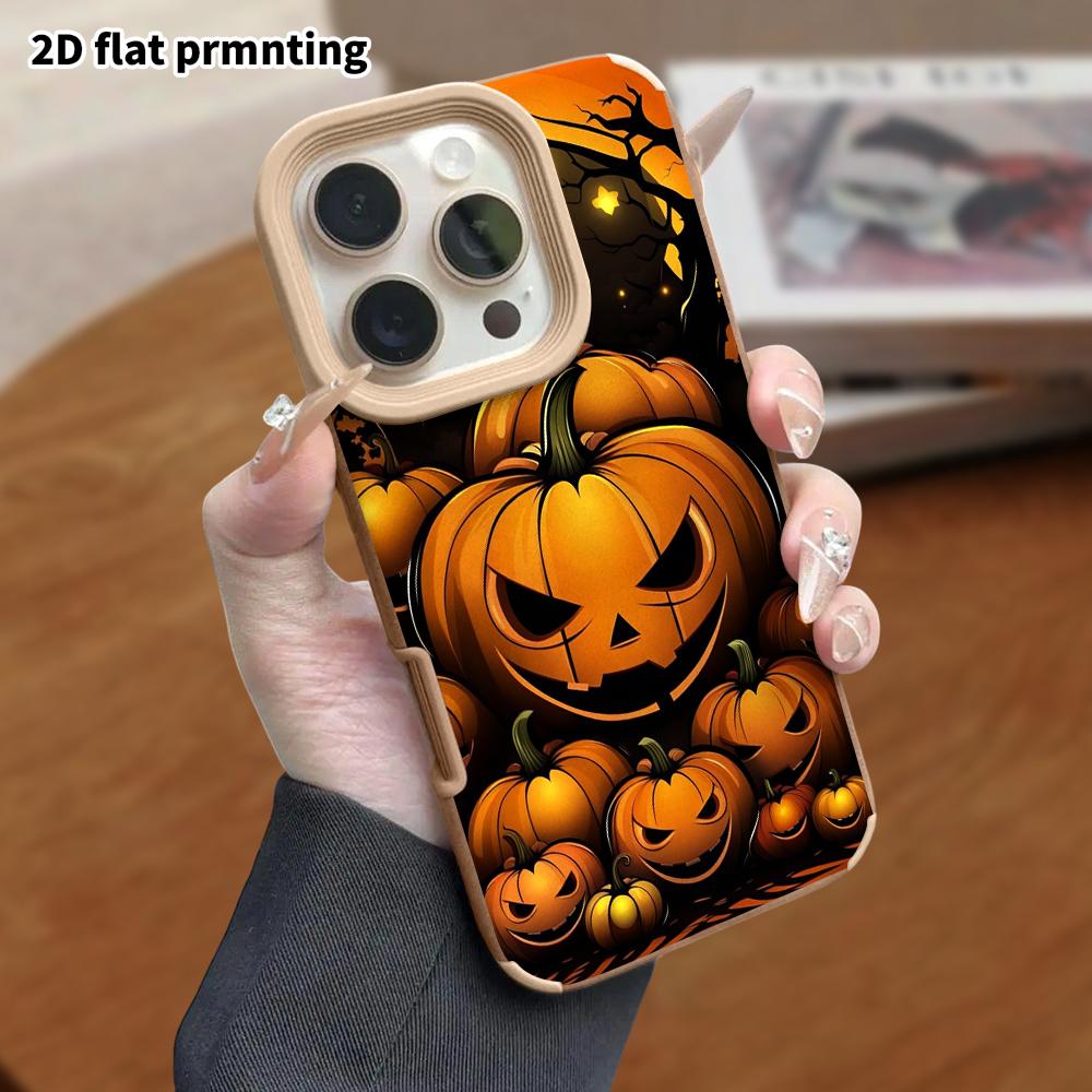 Phone Case: Lambskin 2D Flat Samsung Galaxy A34 A35 M05 M06 S20 S22 S21 FE Plus 5G Protective Case, Pumpkin Group, Christmas and Halloween Gifts