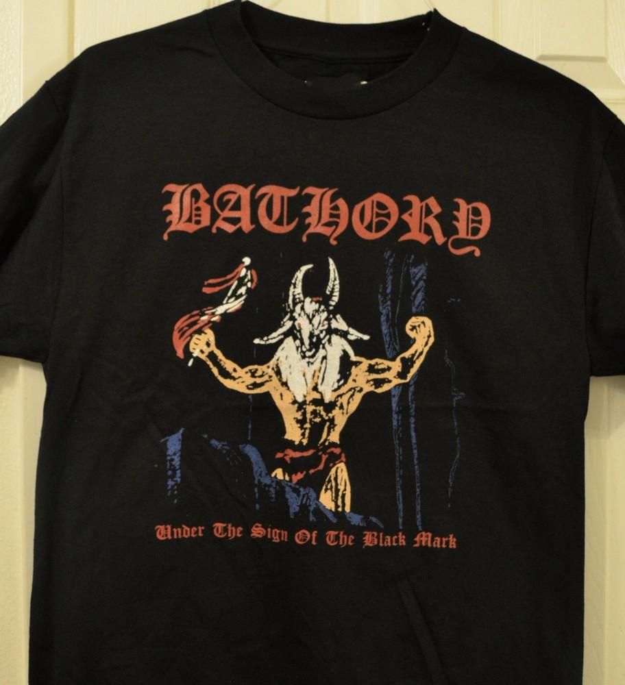 BATHORY Под Знаком Черной Метки Футболка Хлопок Черный Мужская S до 5XL Унисекс Футболка XXL