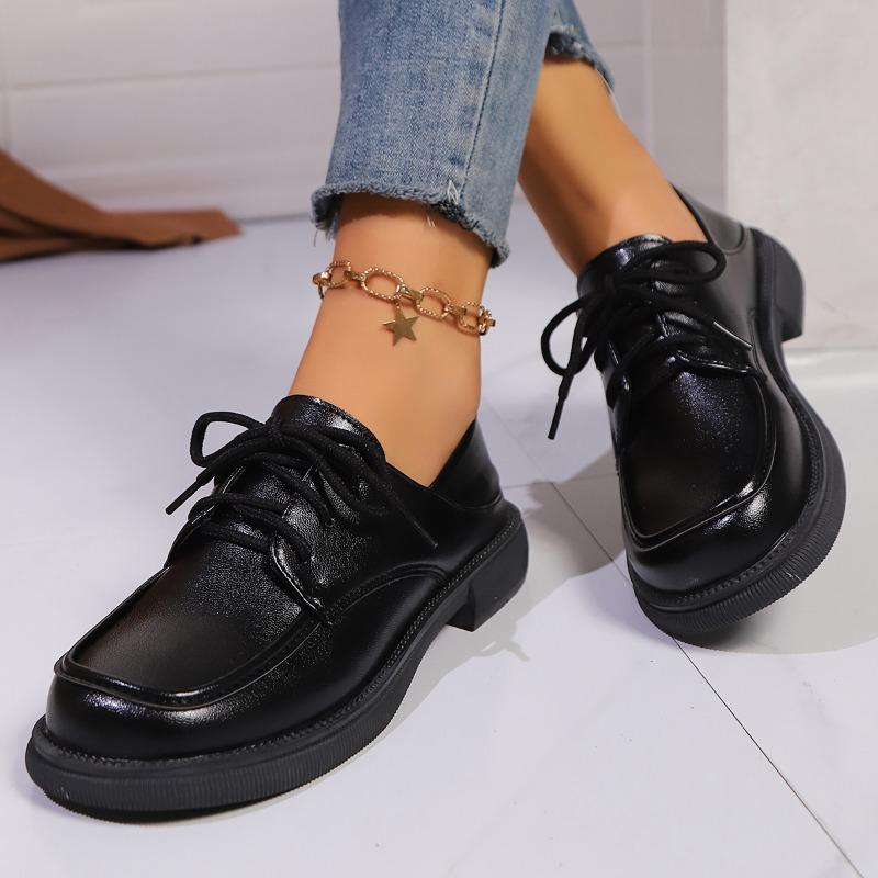 2025 Spring and Autumn New Retro Casual Women's British Style Thick Soled Loafers Fashionable Versatile Comfortable Fit Shoes