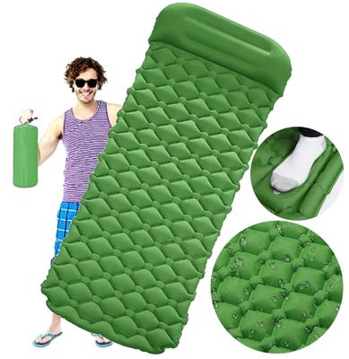 Inflatable Mattress with Built-in Pump for One Person, Tourist, Self-inflating