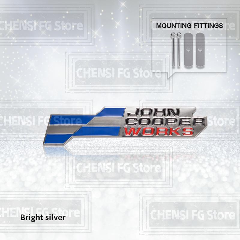 3D Metal Alloy NEW JCW Front Grille Badge For Cooper S R59 R60 R56 R58 F56 Countryman Clubman Car Rear Trunk Emblem Sticker