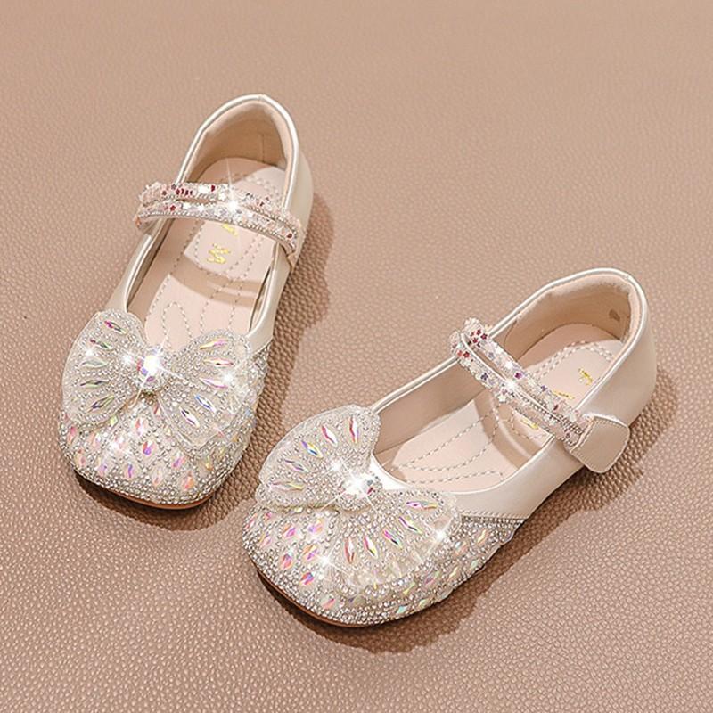 

Anti-slip Shoes - New Style Leather Shoes for Girls with Soft Soles 30 бежевий