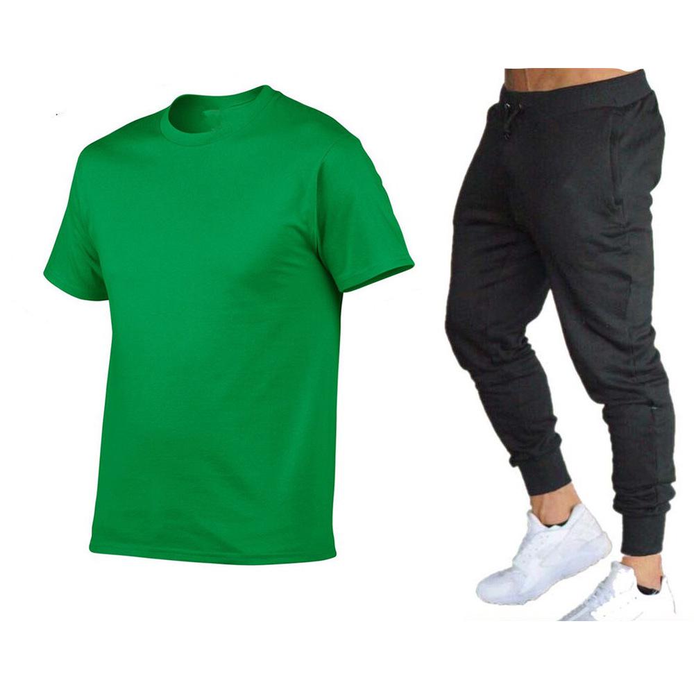 2025 Pure Cotton Round Neck T-shirt & Lightweight Long Pants Set