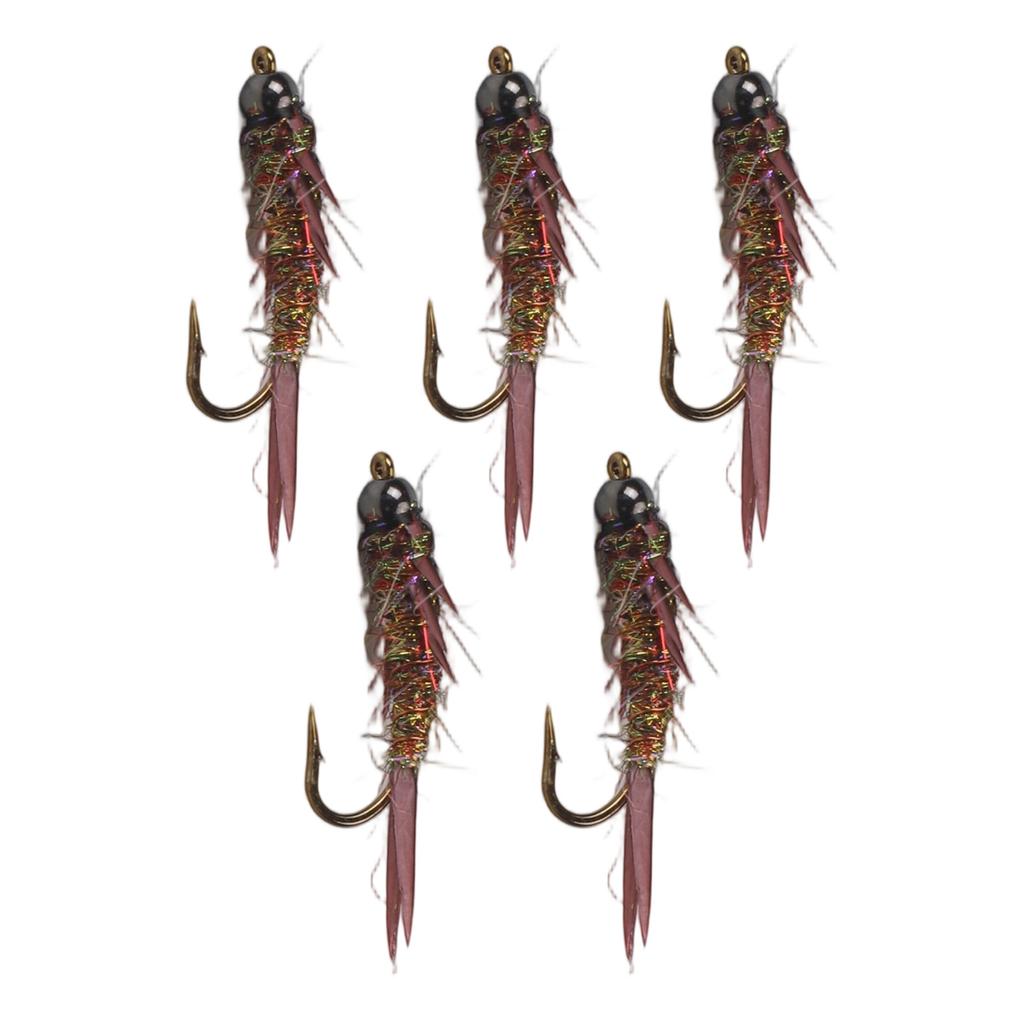 10# Barbed Hook Fishing Lure Set Insects Bait Fly Nymph Stonefly Lure