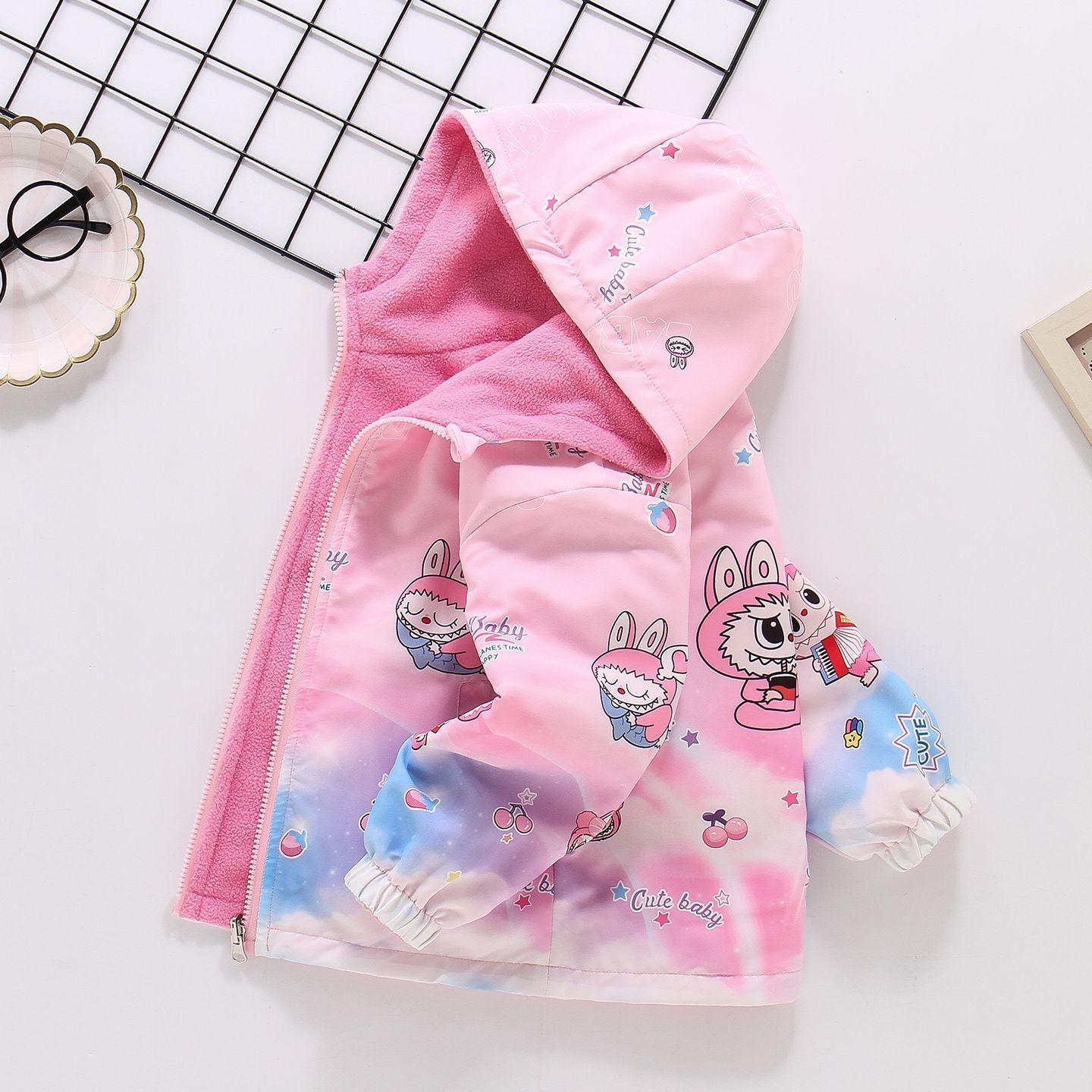 

Детское двустороннее пальто LBB, свободное пальто для девочек на весну и осень 120cm