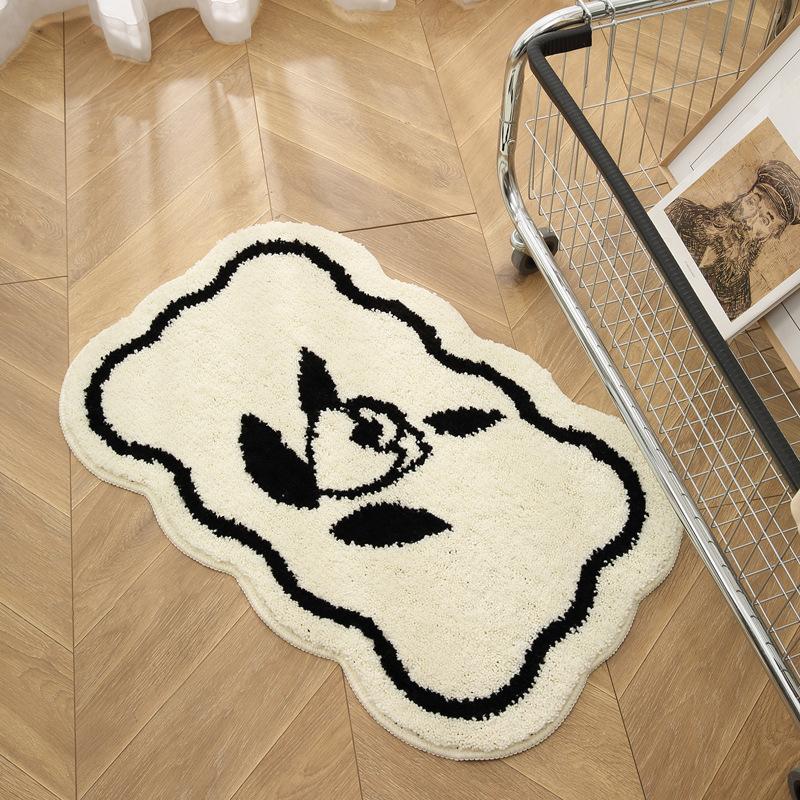 Verdickte Badezimmer Wasserabsorbierende Bodenmatte, Rutschfester Badezimmerteppich für Waschraum und Toiletteneingang