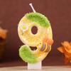 3D Bee Number Cake Decorating Candles Glitter Bees Digital Candles Cake Topper for Baby Shower Birthday Party Cake Decoration