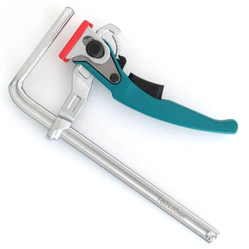 Aluminum Alloy Ratcheting Table Clamp Quick Ratchet 160mm Clamping Range Bar Clamp Alloy Steel Upgrade Version Guide Rail Clamps
