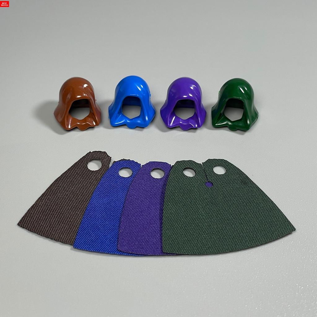 Peças MOC Cabeça Capuz Capacete Abaixado Figura 4cm Corpo Acessório de Roupa 30381 15428 blocos de construção brinquedos presentes para crianças