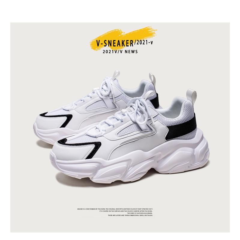 Shoes men's shoes spring new men's sports shoes casual running shoes platform heightening white shoes trendy dad shoes