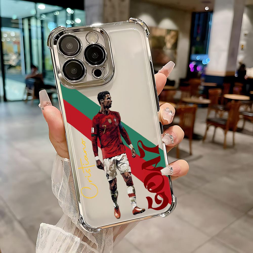 Famous Football Players C-CR7 Plating Phone Case For Samsung S26 S25 S24 S23 S22 S21 S20 FE Note20 Edge Plus Ultra 4G 5G Anti