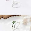Adjustable Leaf Opening Ring Irregular Women's Ring Fashion Enamel Leaf Ring  Party