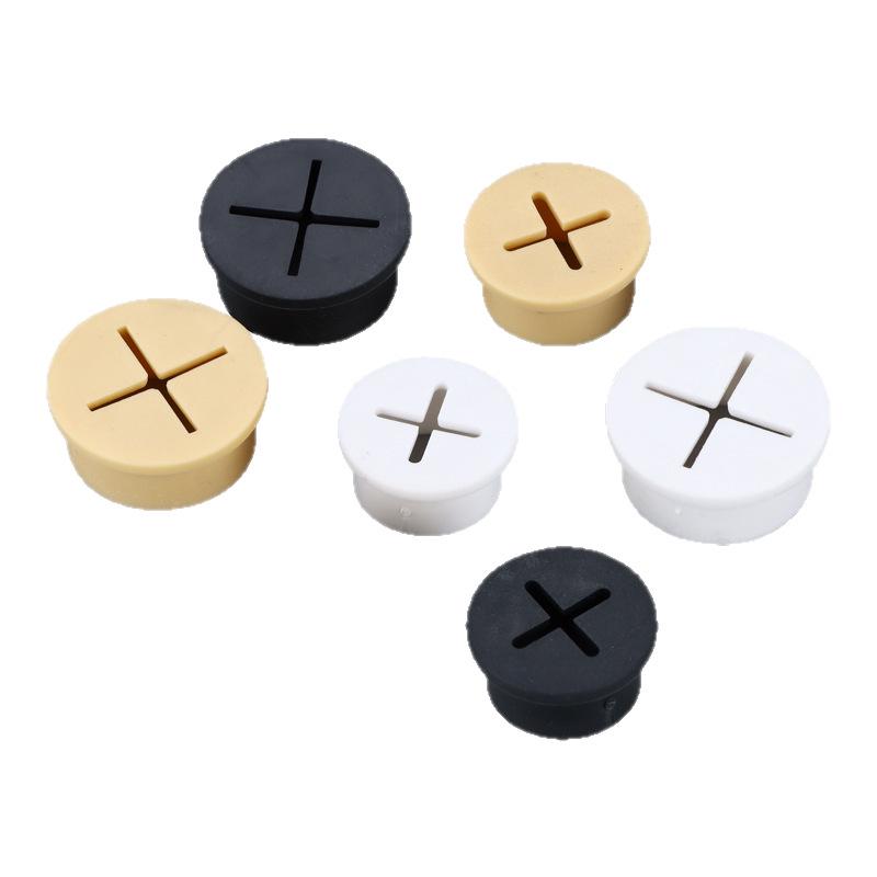 Dustproof Black Silicone Cross Rubber Plug and Phone Display Stand