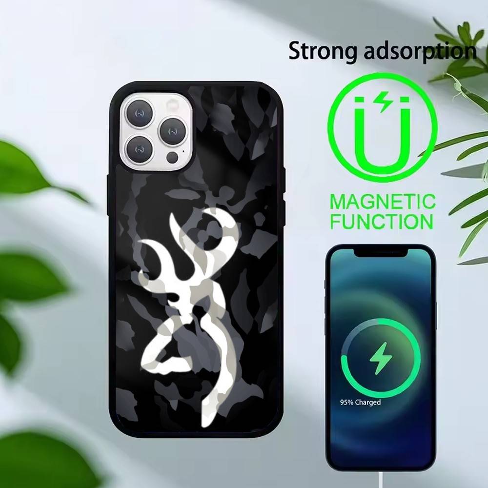 

Deer Hunting Camo Phone Case For iPhone17,16,15,14,13 Plus,Pro Max Magnetic For Magsafe Wireless Charging iPhone11PROMAX